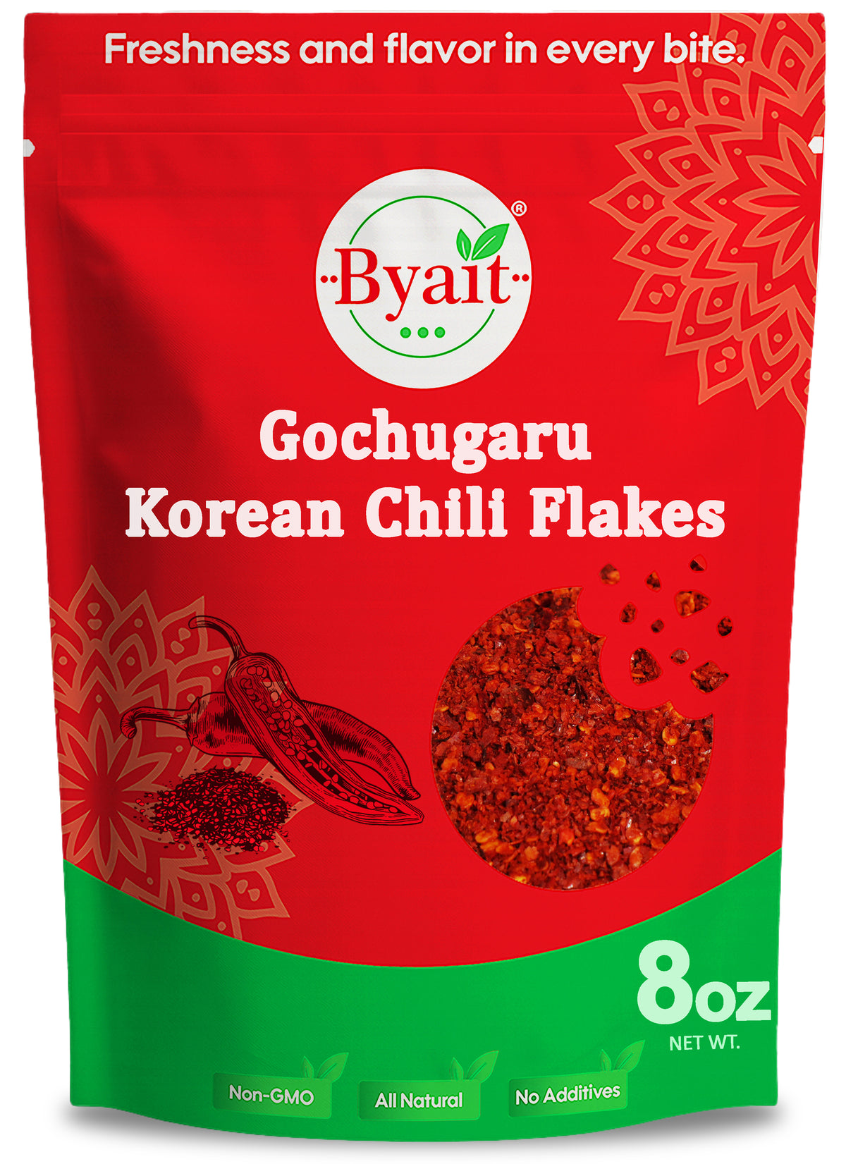 Byait Gochugaru Korean Chili Flakes 8 Oz