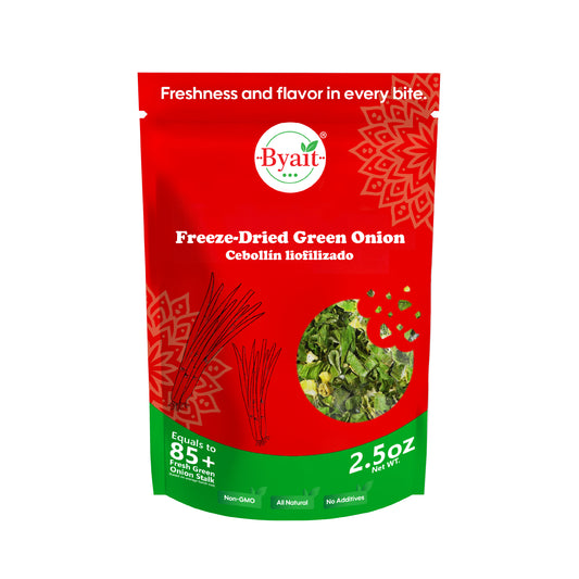 Byait Freeze-Dried Green Onions 2.5 Oz, Chopped Scallions
